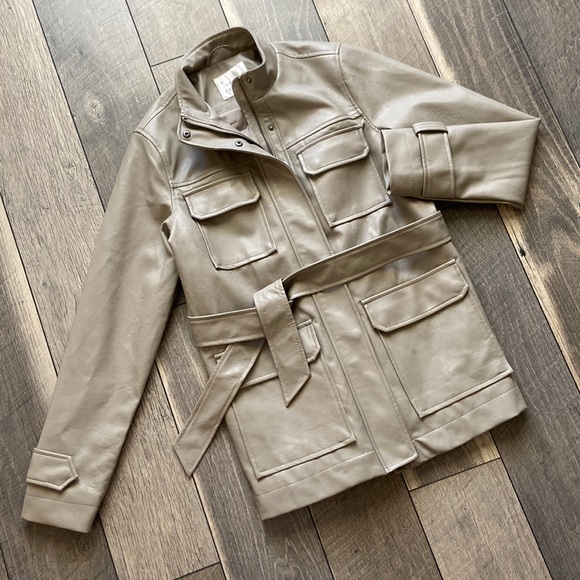 A New Day Anorak Faux Leather Frontier Brown Jacket - Picture 8 of 16